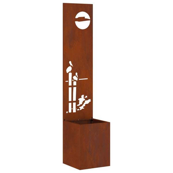 vidaXL Garten Sichtschutz-Leinwand Rostig 32 x 140 cm Wetterfeststahl