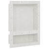 vidaXL Duschnische mit 2 F&auml;chern Mattwei&szlig; 41x51x10 cm