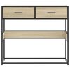 vidaXL Konsolentisch Sonoma-Eiche 90x35x80 cm Holzwerkstoff