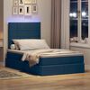 vidaXL Bett mit Stauraum und LED Blau 120 x 200 cm Polyester
