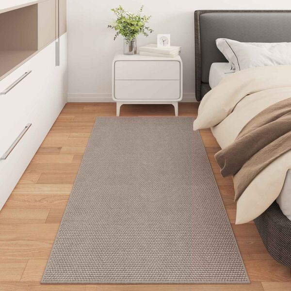 vidaXL Bereichsteppiche Rechtwinklig LUGO Taupe 200 x 80 cm Polyester