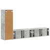vidaXL TV-Schrankset Wandmontiert 3 pcs Beton Grau Holzwerkstoff