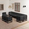 vidaXL 9-tlg. Garten-Lounge-Set mit Kissen Massivholz Kiefer