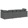 vidaXL Modulares Sofa mit Kissen Stoff Dunkelgrau