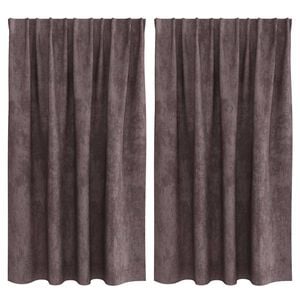 vidaXL Samtvorh&auml;nge 2 stk. Braun 140 x 140 cm Samt