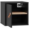vidaXL Wandschrank Schwarz 31,5x30x30 cm Massivholz Kiefer