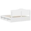 vidaXL Bettrahmen mit Kopfteil Wei&szlig; 200 x 200 cm Massives Kiefernholz