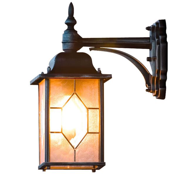 KONSTSMIDE Wandleuchte Milano Unten Schwarz und Silbern