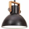 vidaXL H&auml;ngelampe Industriestil 25 W Schwarz Rund 30 cm E27