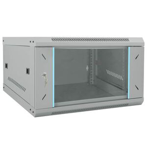 vidaXL Netzwerkschrank mit Speicher Grau 53 x 60 x 30 cm Stahl