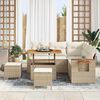 vidaXL Gartensofa-set mit Kissen 8 pcs Beige und Creme