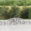 vidaXL Gabionen mit Hochbogen 30 Stk. 300x30x40/60 cm Verzinktes Eisen
