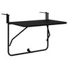 vidaXL H&auml;ngender Balkontisch Schwarz 60 x 39 x 65 cm Stahl