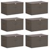 vidaXL Aufbewahrungsbox 6 pcs Grau 60 x 43 x 35 cm Vliesstoff