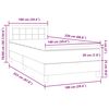 vidaXL Boxspringbett mit Matratze Dunkelblau 100x220 cm Samt