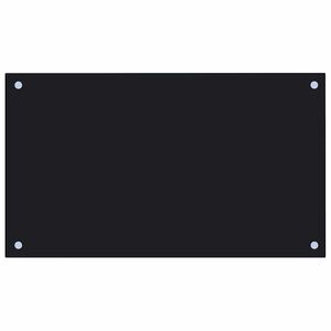 vidaXL K&uuml;chenr&uuml;ckwand Schwarz 70x40 cm Hartglas