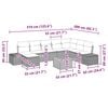 vidaXL Garten-Sofa-Set mit Kissen 9 pcs Beige Poly Rattan