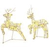 vidaXL LED Rentiere mit 40 LEDs 7 pcs Gold PET