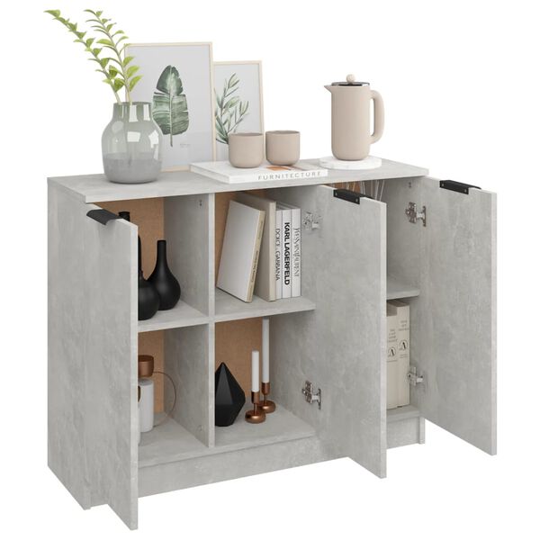 vidaXL Sideboard Betongrau 90,5x30x70 cm Holzwerkstoff