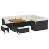 vidaXL Gartensofa-set 12 stk. Schwarz Poly-Rattan