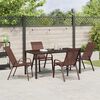 vidaXL Garten Essgruppe 5 pcs Braun und Schwarz