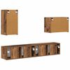vidaXL TV-Wandregal-Set Wandmontiert 4 pcs Altholz Holzwerkstoff