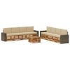 vidaXL Outdoor-Sofagarnitur 9 Stk. Natur und Beige