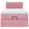 vidaXL Ottoman-Bett mit Matratze Rosa 90x190 cm Samt