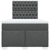 vidaXL Boxspringbett mit Matratze Dunkelgrau 120x190 cm Stoff