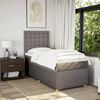 vidaXL Boxspringbett mit Matratze Taupe 90x200 cm Stoff