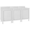 vidaXL Arbeitsschrank 180x60x96 cm Edelstahl