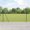 vidaXL Zaunpfosten Grau 100 x 1,5 m (36 mm Maschenweite) Stahl und PVC