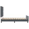 vidaXL Boxspringbett mit Kopfteil Dunkelgrau 90 x 200 cm Samt