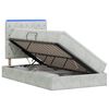 vidaXL LED-Speicherbett mit Matratze Hellgrau 120 x 200 cm Samt
