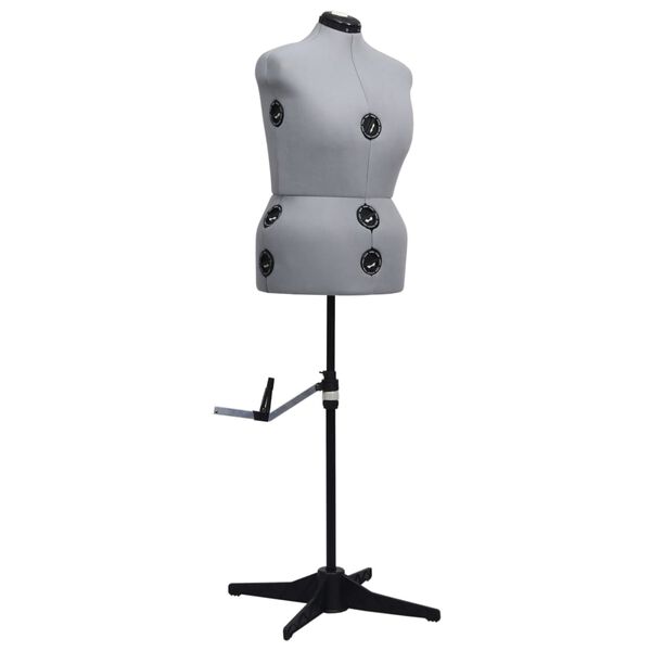 vidaXL Schneiderpuppe Verstellbar Weiblich Grau L Größe 44-50