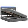 vidaXL LED-Speicherbett mit Matratze Dunkelgrau 160 x 200 cm Stoff