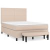 vidaXL Boxspringbett Matratze Cappuccino-Braun 140x200cm Kunstleder