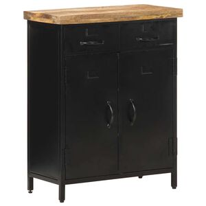 vidaXL Sideboard 60x30x76 cm Raues Mangoholz