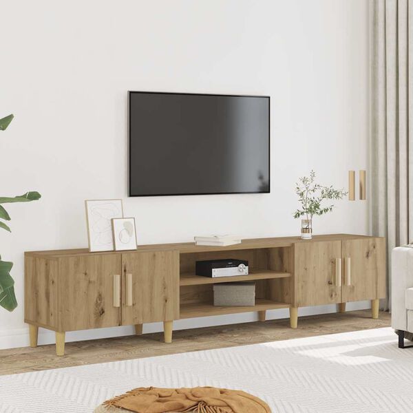 vidaXL TV-Schrank Artisan-Eiche 180x31,5x40 cm Holzwerkstoff