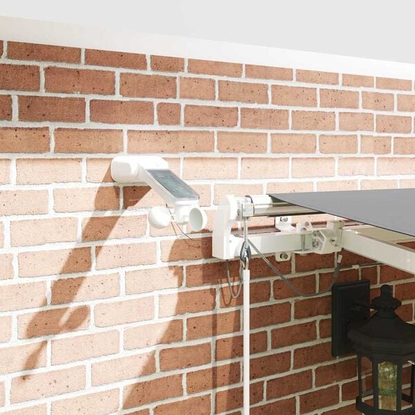 vidaXL Markisenrahmen mit LED-Lichtleisten Wei&szlig; 450 x 300 cm Aluminium