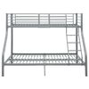 vidaXL Etagenbettgestell Grau Metall 140x200 cm/90x200 cm