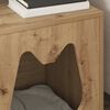 vidaXL Katzenhaus Kunsthandwerk Eiche 42,5 x 40 x 53,5 cm