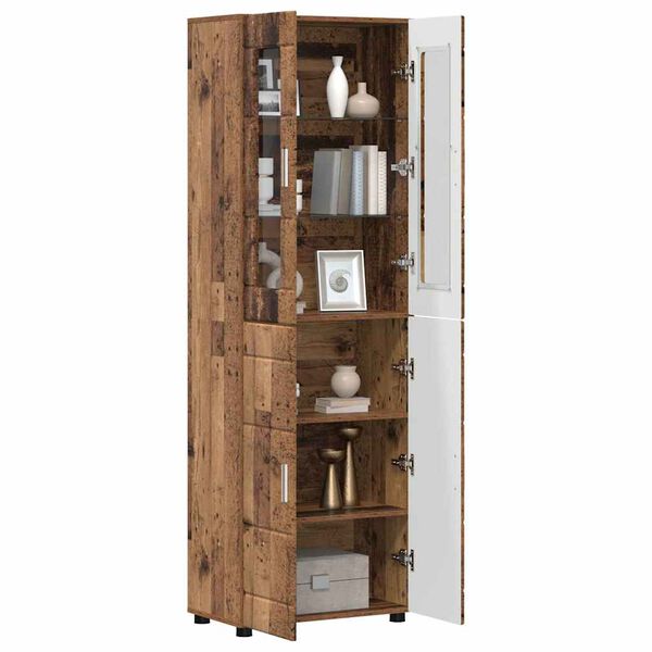 vidaXL Highboard mit Regal Altholz 60 x 35 x 182 cm Holzwerkstoff