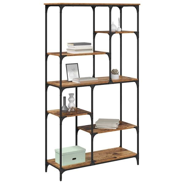 vidaXL B&uuml;cherregal Altholz 99 x 35,5 x 176 cm Holzwerkstoff