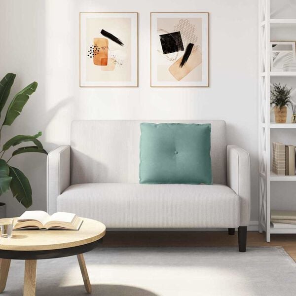 vidaXL R&uuml;ckenkissen Meergr&uuml;n 60 x 50 cm Cordstoff