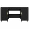 vidaXL Schreibtisch mit Regal Schwarz Eichen-Optik 140 x 50 x 75 cm