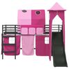 vidaXL Kinderloftbett Schwarz und Pink 79,5 x 200 cm Metall