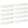 vidaXL Garten-Abdeckprofil 10 stk. 100 x 20 x 15 cm Stahl Wei&szlig;