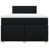 vidaXL Boxspringbett mit Matratze Schwarz 120x200 cm Stoff