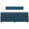 vidaXL Boxspringbett mit Matratze Blau 180x200 cm Samt